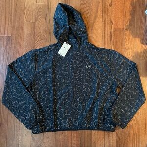 Nike Women's Black Running Jacket with White Dots